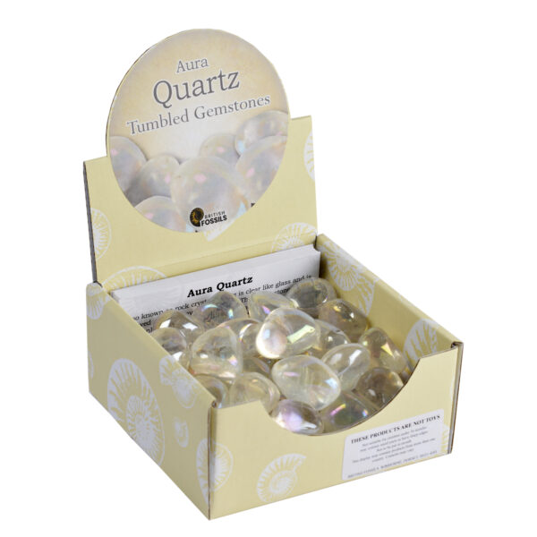 Large Aura Quartz Tumbled Gemstones box