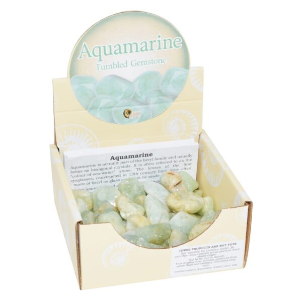 Large Aquamarine Tumbled Gemstones Pack