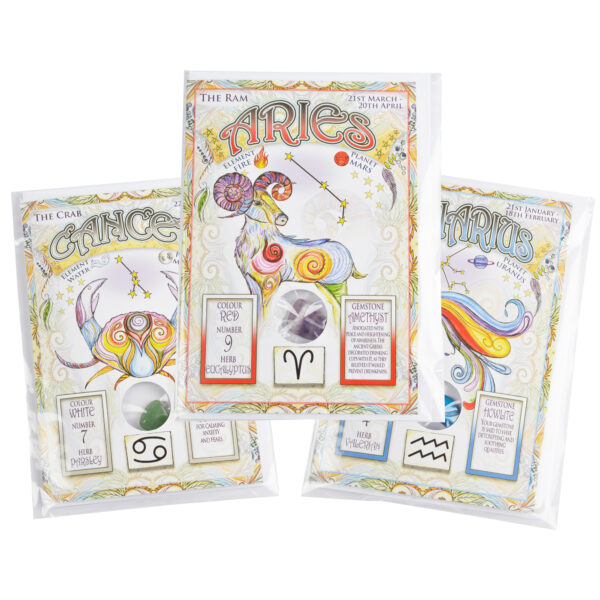 Zodiac Cards with Gemstones