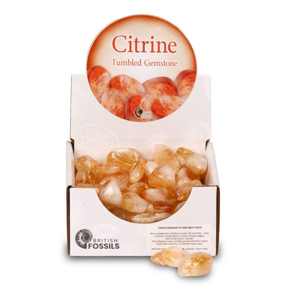 Citrine (Heat Treated) Tumbled Gemstones Pack