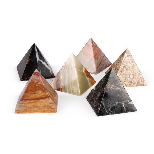 6 cm Pyramid Mixed Marble