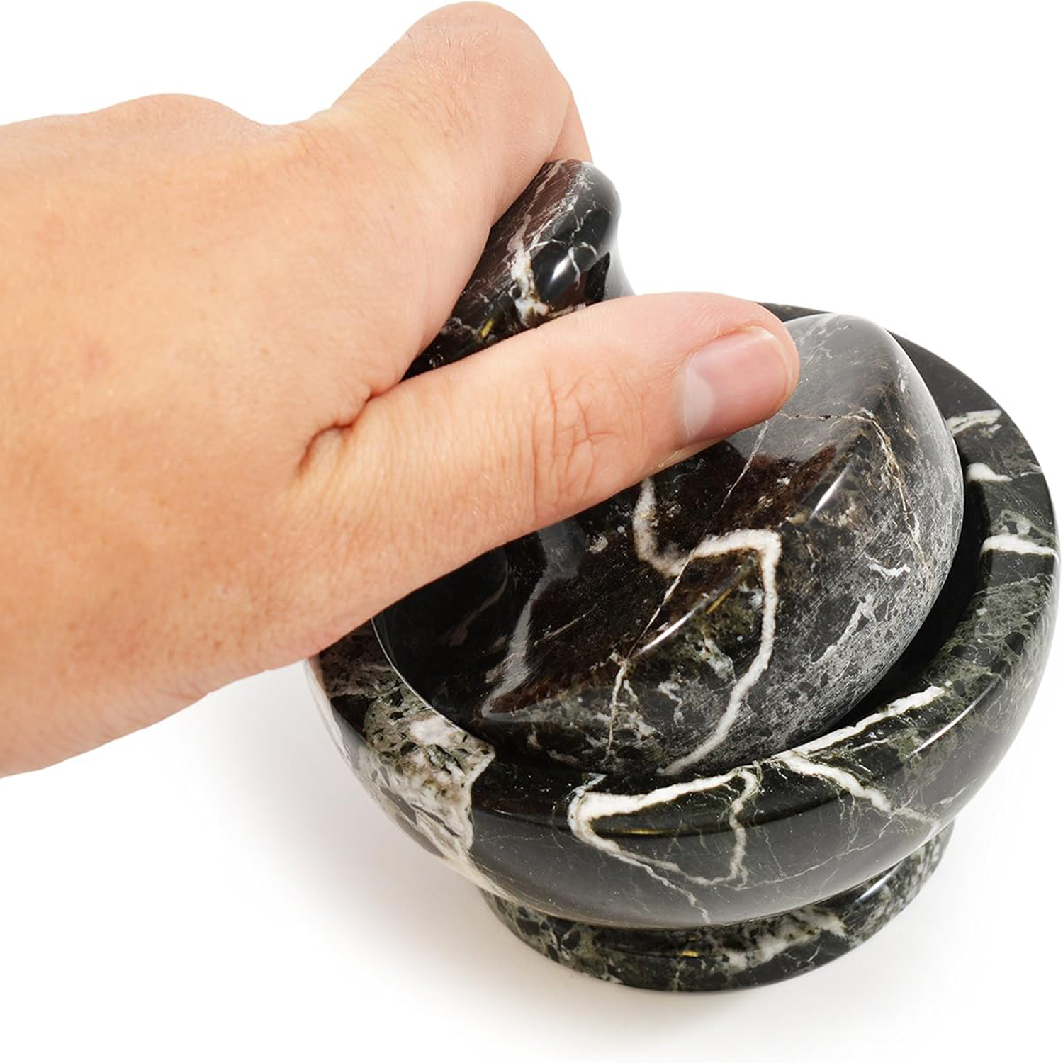 Black Marble Mushroom Pestle & Mortar- 15% Off for June