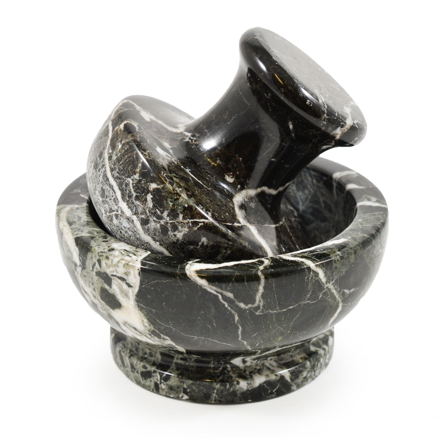 Black Marble Mushroom Pestle & Mortar- 15% Off for June