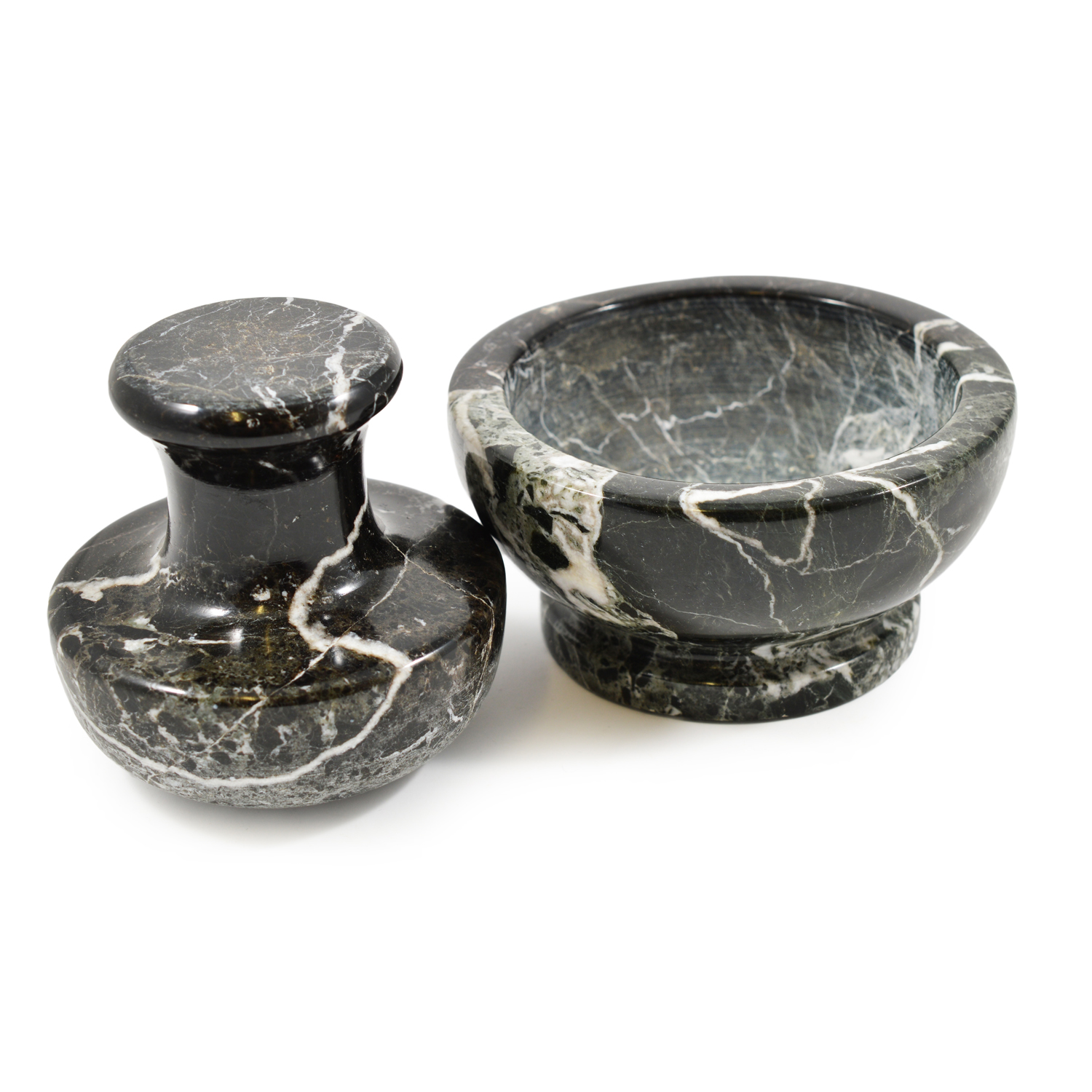 Black Marble Mushroom Pestle & Mortar- 15% Off for June