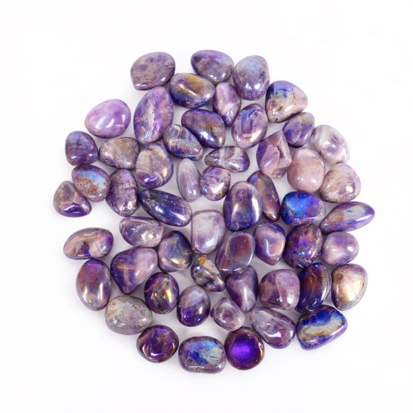 Aura Amethyst Tumbled Gemstones