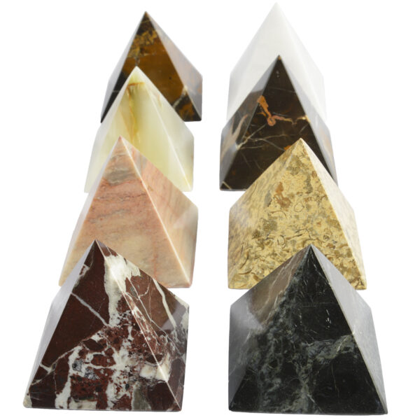 6 cm Pyramid Mixed Marble