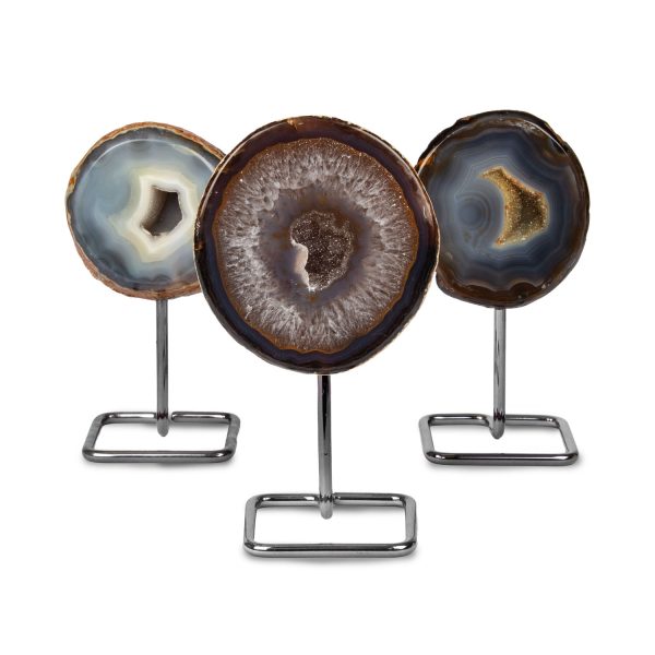 Agate Natural on Metal Base