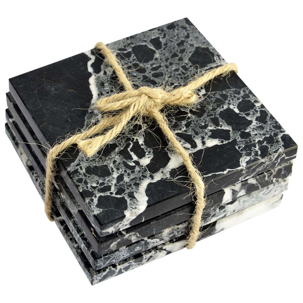 4" Square Marble Coaster sets
