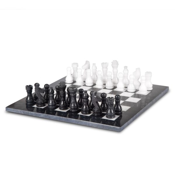 12" Marble Chess Set with Presentation Case