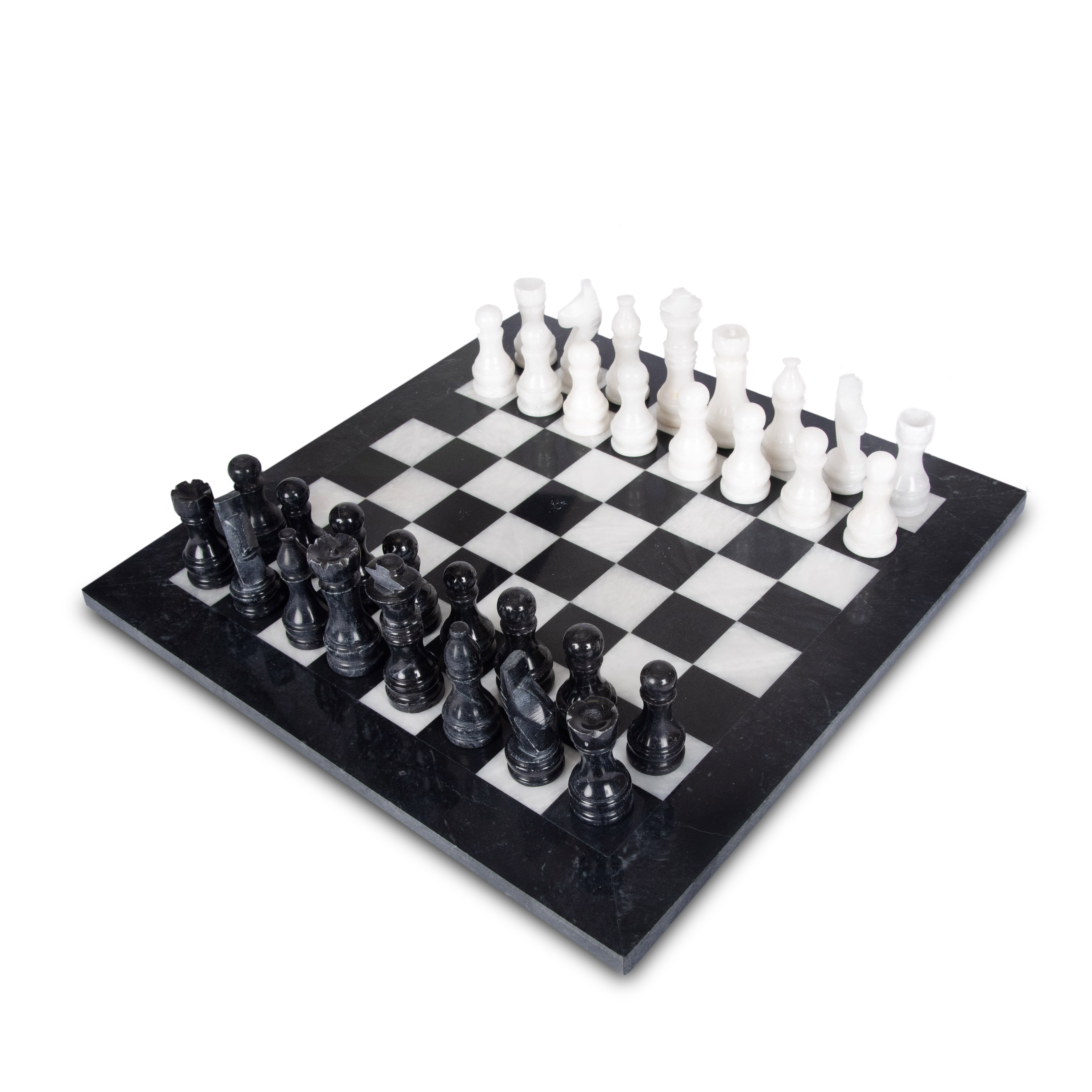 12" Marble Chess Set with Presentation Case