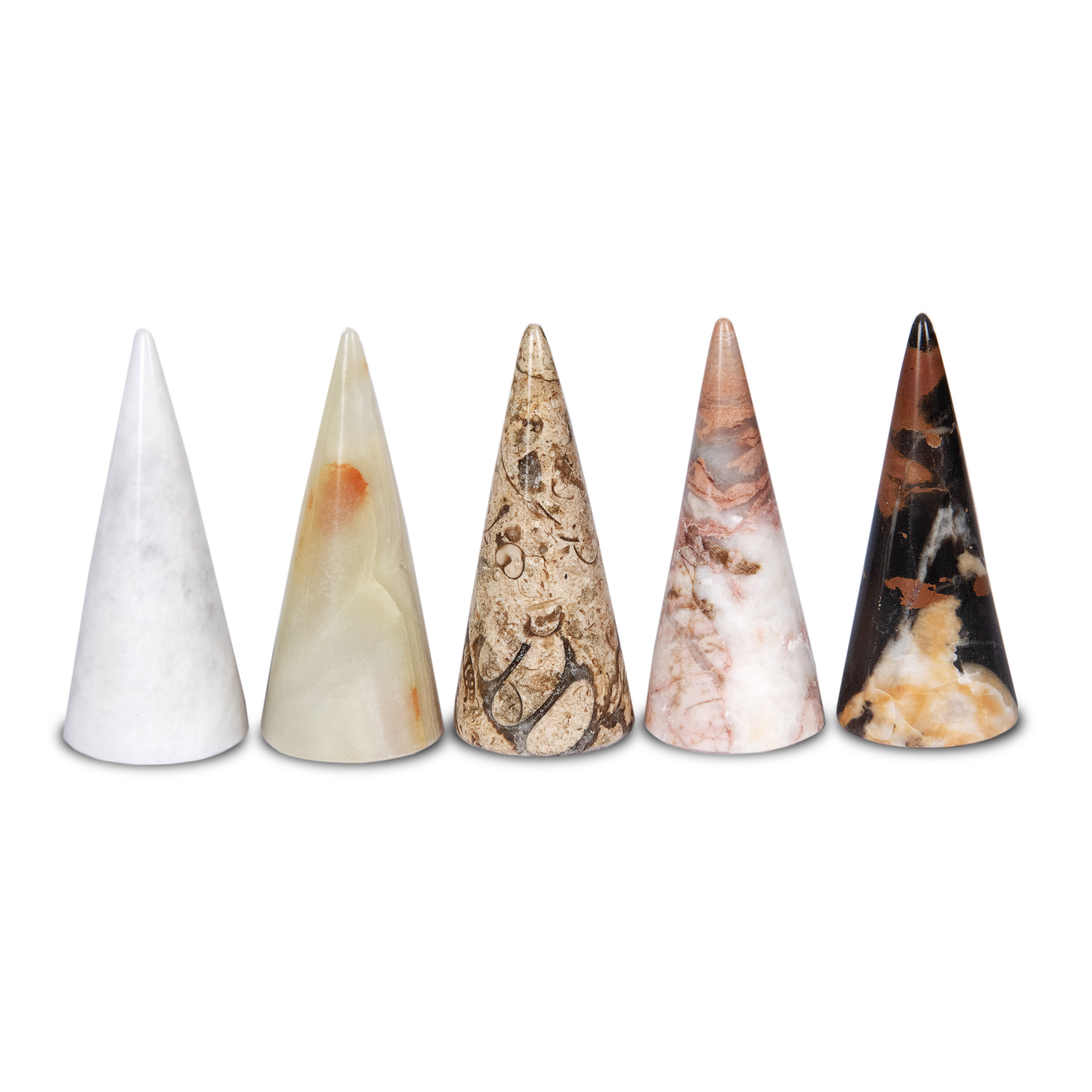 2.75” Marble Cone Ring Holders