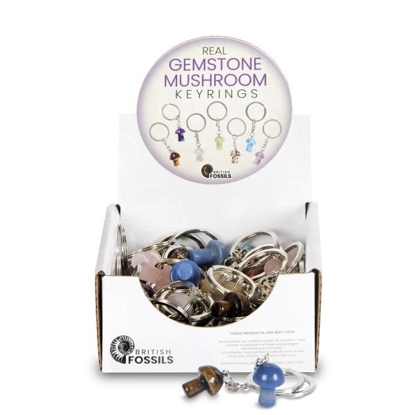 Gemstone Mushroom Keyrings