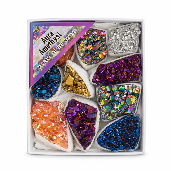 Mini Trays - Mixed Aura Amethyst