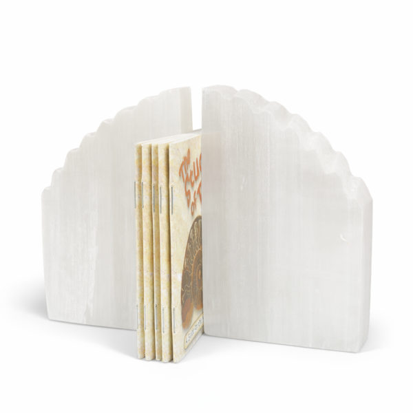 Selenite Natural Edge Bookends