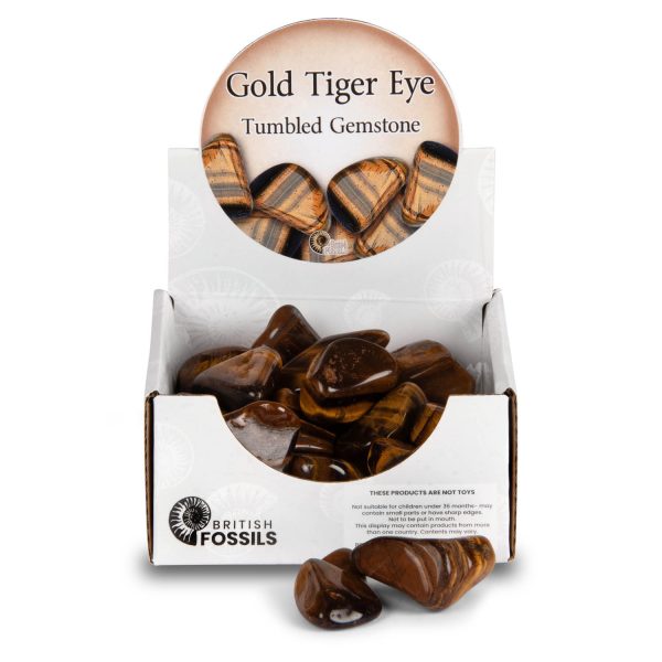 Extra-Large Gold Tiger Eye Tumbled Gemstones Pack